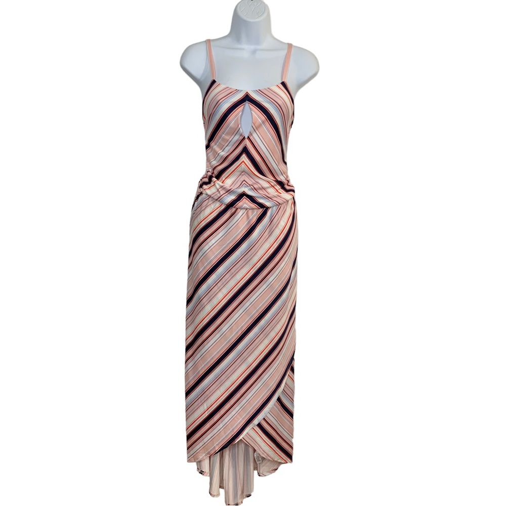 BAILEY BLUE Striped Faux Wrap High Low Maxi Dress Sz 3X